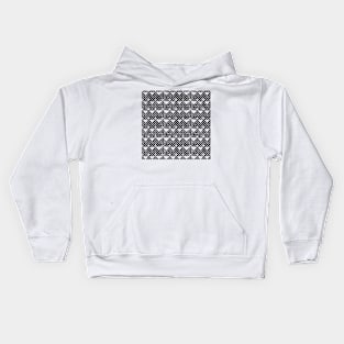 Monochrome Triangles Pattern Kids Hoodie